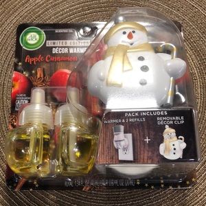 Air Wick Snowman Decor Warmer Apple Cinnamon Scented Oil